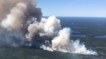 In this file photo, a forest fire burns in northwestern Ontario. (Twitter/Ontario Forest Fires)