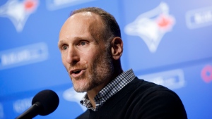 Toronto Blue Jays president Mark Shapiro is seen during a press conference in Toronto, Friday, Dec. 27, 2019. THE CANADIAN PRESS/ Cole Burston 