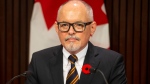 Ontario's Chief Medical Officer Dr. Kieran Moore attends a press briefing at Queen's Park in Toronto on Wednesday November 3, 2021. THE CANADIAN PRESS/Chris Young 
