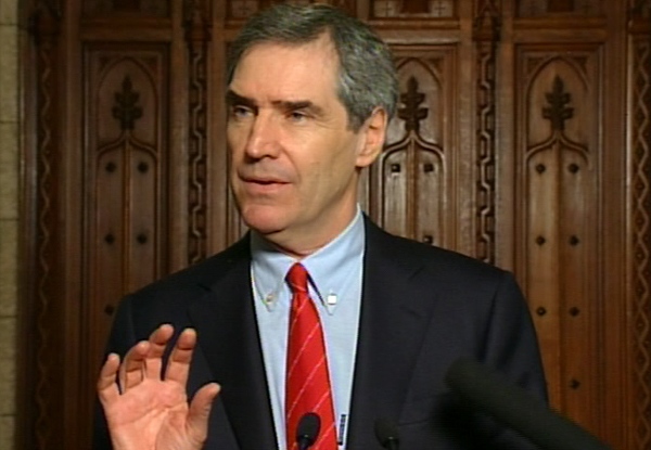 Liberal Leader Michael Ignatieff speaks from outside the House of Commons following the HST vote, Thursday, Dec. 3, 2009.