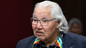 Senator Murray Sinclair appears before the Senate Committe on Aboriginal Peoples in Ottawa on Tuesday May 28, 2019. THE CANADIAN PRESS/Fred Chartrand 