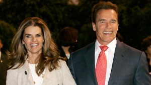 FILE - In this Nov. 8, 2006 file photo, California Gov. Arnold Schwarzenegger arrives in Mexico City, Mexico, with his wife Maria Shriver. Maria Shriver has filed for divorce from Arnold Schwarzenegger in Los Angeles Superior Court, Friday, July 1, 2011. (AP Photo/Marcio Jose Sanchez, file) 
