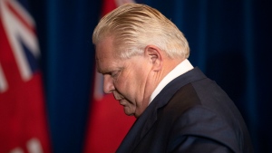 Ontario Premier Doug Ford attends a news conference in Toronto on Monday Jan. 3, 2022. (THE CANADIAN PRESS/Chris Young)