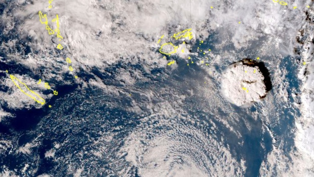 Tonga satellite image 