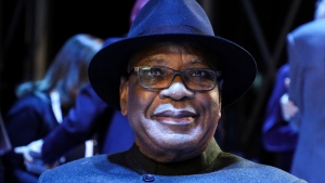 FILE - Mali's President Ibrahim Boubacar Keita attends the Paris Peace Forum in Paris, Tuesday, Nov. 12, 2019. Mali's former president Ibrahim Boubacar Keita has died nearly 18 months after he was ousted in a military coup. Keita's death was announced Sunday, Jan. 16, 2022 in Bamako, where the 76-year-old had been battling health problems in recent years. . (Ludovic Marin/Pool via AP, File)