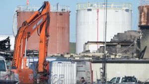 FILE - Recovery work continues at the scene of an industrial explosion in shown in Ottawa, Friday, Jan.14, 2022. THE CANADIAN PRESS/Sean Kilpatrick