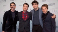 Indie rock band The Elwins arrive at the Juno awards in Calgary, Sunday, April 3, 2016. THE CANADIAN PRESS/Jeff McIntosh 
