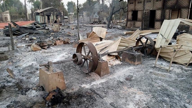 Myanmar villages burned