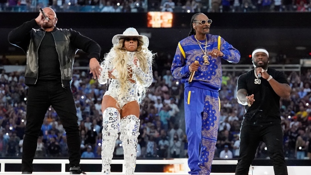 Dre, Snoop and friends put on an epic Super Bowl halftime show
