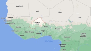 Burkina Faso is indicated on this map. (Google)