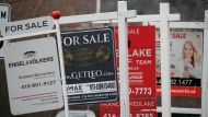 Real estate for sale signs are shown in Oakville, Ont. on December 1, 2018. THE CANADIAN PRESS/Richard Buchan 