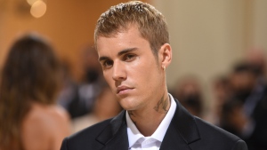 Justin Bieber attends The Metropolitan Museum of Art's Costume Institute benefit gala in New York on September 13, 2021. THE CANADIAN PRESS/AP, Invision - Evan Agostini