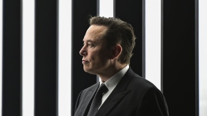 FILE - Elon Musk, Tesla CEO, attends the opening of the Tesla factory Berlin Brandenburg in Gruenheide, Germany, March 22, 2022. THE CANADIAN PRESS/AP-Patrick Pleul/Pool Photo via AP, File