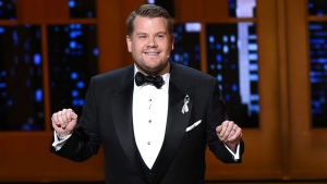 FILE - In this June 12, 2016 file photo, James Corden performs at the Tony Awards in New York. (Photo by Evan Agostini/Invision/AP, File) 