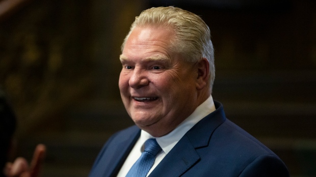 Doug Ford is pictured before his Government delivers the provincial 2022 budget at the Queens Park Legislature, in Toronto, on Thursday, April 28, 2022. THE CANADIAN PRESS/Chris Young