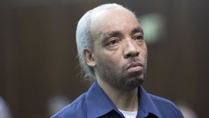 FILE - Rapper Kidd Creole, whose real name is Nathaniel Glover, is arraigned in New York Thursday, Aug. 3, 2017, after he was arrested on a murder charge. Rapper Kidd Creole has been sentenced on Wednesday, May 4, 2022, to 16 years in prison for stabbing a homeless man to death on a New York City street. He was found guilty of manslaughter last month for fatally stabbing John Jolly with a steak knife in midtown Manhattan in August 2017. (Steven Hirsch/New York Post via AP, Pool, File)