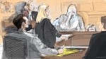 A complainant takes the stand in the sexual assault trial of musician Jacob Hoggard May 10, 2022. 
