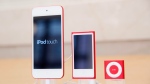 In this June 11, 2015, file photo, from left, an iPod, iPod Nano and iPod Shuffle are displayed at an Apple store in New York. (AP Photo/Mark Lennihan, File) 