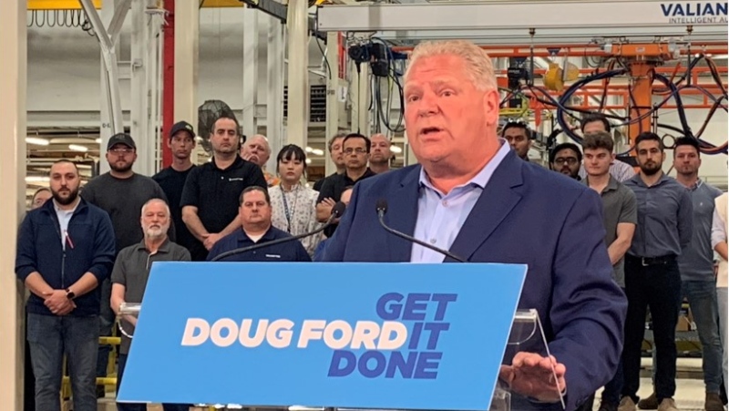 Ontario PC Leader Doug Ford in Windsor, Ont., on Friday, May 13, 2022. (Bob Bellacicco/CTV News Windsor)