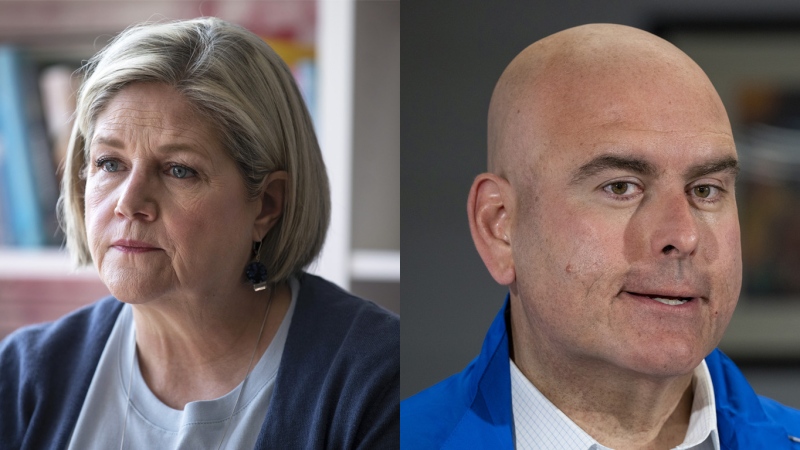 Andrea Horwath and Steven Del Duca are seen in this combination photo. (Images by The Canadian Press)