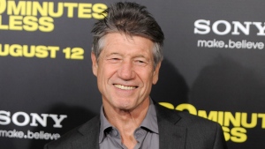 Fred Ward, a cast member in "30 Minutes or Less," poses at the premiere of the film in Los Angeles on Aug. 8, 2011. (AP Photo/Chris Pizzello, File)