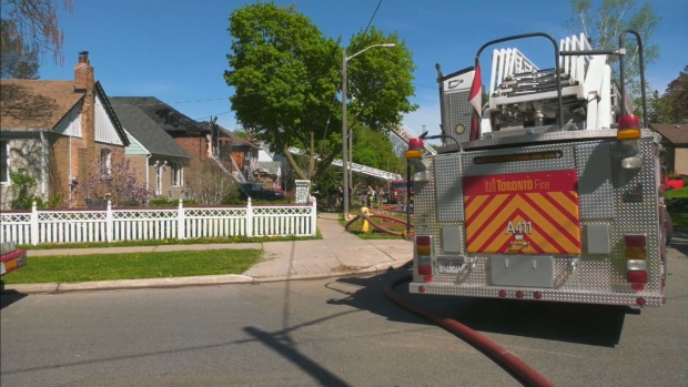 2 people taken to hospital after house fire in Rexdale