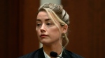 Actor Amber Heard testifies in the courtroom at the Fairfax County Circuit Courthouse in Fairfax, Va., Tuesday, May 17, 2022.  Actor Johnny Depp sued his ex-wife Amber Heard for libel in Fairfax County Circuit Court after she wrote an op-ed piece in The Washington Post in 2018 referring to herself as a "public figure representing domestic abuse." (Brendan Smialowski/Pool photo via AP)