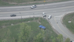 Police are on the scene of a fatal collision in Pickering. (Chopper 24)