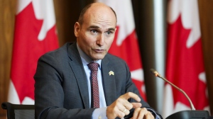 Jean-Yves Duclos speaks during a press conference in Ottawa on Wednesday, May 11, 2022. The health minister  is pledging to rouse support from his international colleagues for Ukraine's besieged health system.THE CANADIAN PRESS/Sean Kilpatrick