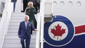 Prince Charles and Camilla, Duchess of Cornwall arrive in Ottawa as part of a three-day Canadian tour, Tuesday, May 17, 2022. THE CANADIAN PRESS/Paul Chiasson