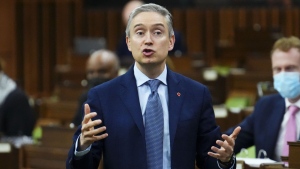 Minister of Innovation, Science and Industry Francois-Philippe Champagne speaks during question period in the House of Commons on Parliament Hill in Ottawa on Friday, May 20, 2022. THE CANADIAN PRESS/Sean Kilpatrick