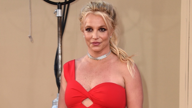 FILE - Britney Spears arrives at the Los Angeles premiere of "Once Upon a Time in Hollywood" on July 22, 2019. (Photo by Jordan Strauss/Invision/AP, File) 