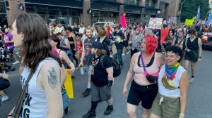 Hundreds attend the Trans March on Friday, June 24, 2022. (Craig Wadman)