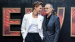Austin Butler, left, and Tom Hanks pose for photographers upon arrival for the premiere of the film 'Elvis' in London Tuesday, May 31, 2022. (Photo by Vianney Le Caer/Invision/AP) 