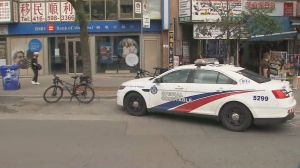 A worker was stabbed 'multiple times' during a June 27 hold up at a Bank of Montreal branch at 291 Spadina Ave.