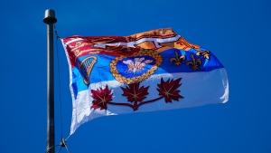 he Royal Standard for Prince Charles, Prince of Wales, flies above the Royal Canadian Geographic Society prior to his arrival at the Royal Canadian Geographic Society for 30 Birds Foundation and Prince's Trust Canada engagement in Ottawa, while on his 2022 Royal Tour to Canada on Wednesday May 18, 2022. THE CANADIAN PRESS/Sean Kilpatrick