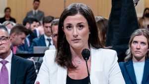 Cassidy Hutchinson, former aide to Trump White House chief of staff Mark Meadows, testifies as the House select committee investigating the Jan. 6 attack on the U.S. Capitol holds a hearing at the Capitol in Washington, Tuesday, June 28, 2022. (AP Photo/Andrew Harnik, Pool)