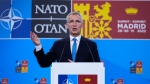 NATO Secretary General Jens Stoltenberg talks during a news conference at the NATO summit in Madrid, Spain, on Wednesday, June 29, 2022. North Atlantic Treaty Organization heads of state will meet for a NATO summit in Madrid from Tuesday through Thursday. (AP Photo/Bernat Armangue)