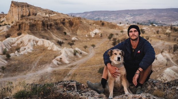 Tom Turcich, from New Jersey, and his dog Savannah spent seven years walking around the world together. (Courtesy: Tom Turcich)