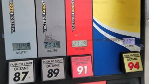 FILE - Gas prices are displayed at a Petro Canada gasoline station in Ajax, Ont., on March 7, 2022. THE CANADIAN PRESS/Doug Ives