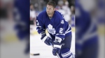 Toronto Maple Leafs Bryan Marchment skates during warm-up prior to pre-season NHL action in Toronto, Tuesday, Sept. 27, 2005. Marchment died unexpectedly Wednesday in Montreal, his agent said. He was 53. THE CANADIAN PRESS/Adrian Wyld