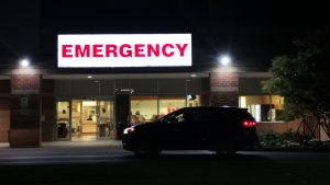 The emergency room entrance is shown at the Northumberland Hills Hospital in Cobourg, Ontario on Tuesday Sept. 21, 2021. THE CANADIAN PRESS/Doug Ives 