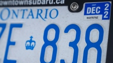 ont licence plate