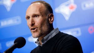 Toronto Blue Jays president Mark Shapiro is seen during a press conference in Toronto, Friday, Dec. 27, 2019. Shapiro announced on Thursday that the Blue Jays would be making major renovations to their downtown ballpark. THE CANADIAN PRESS/ Cole Burston