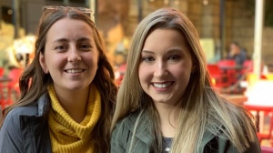 Carlie McMaster, left, a resident of Brantford, Ont., and Rylee Hall, who lives in the U.S., found each other through Ancestry.com. 