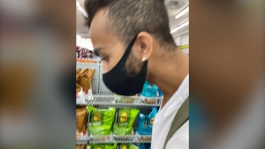 A man seen in this undated photo is being sought by police after he allegedly committed an indecent act at a Toronto store on July 12, 2022. (Toronto Police Service)