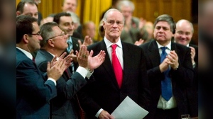 Interim Liberal party leader Bill Graham is given a standing ovation in the House of Commons in Ottawa, Tuesday Nov. 28, 2006. This weekend the party will elect a new leader for the party to replace former prime minister Paul Martin who resigned as leader following his defeat in the last election campaign. (CP PHOTO/ Tom Hanson)