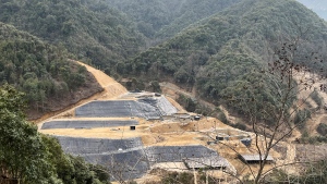 In this early 2022 photo provided by Global Witness, a new rare earth mine is dug into the side of a mountain in Pangwa, Kachin, Myanmar. The region is close to the Chinese border and the home of hundreds of rare earth mining sites. Bleaching agents used in extracting rare earth elements have tainted tributaries of Myanmar's main river, prompted landslides and poisoned the earth, according to witnesses, miners and local activists. (Global Witness via AP)