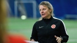 Soccer coach Cindy Tye is shown in a 2022 handout photo. Canada opens play against South Korea on Thursday at the FIFA U-20 Women's World Cup in Costa Rica, kicking off a challenging first-round schedule that also features games against France and Nigeria. THE CANADIAN PRESS/HO-Canada Soccer-Martin Bazyl