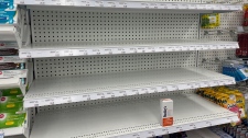 empty shelves shoppers